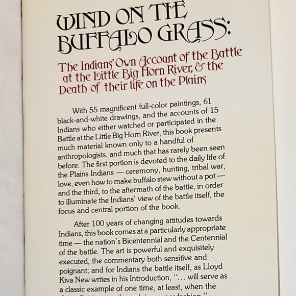 Wind On The Buffalo Grass Leslie Tillett 1976 Indian Own Account Little Big Horn - Picture 6 of 13
